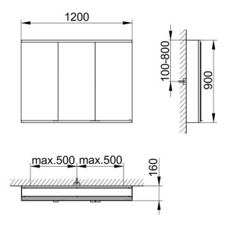Зеркальный шкаф Keuco Royal Modular 800311121100000 120 см